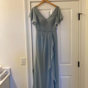David's Bridal Flutter Sleeve Bridesmaid Dress
